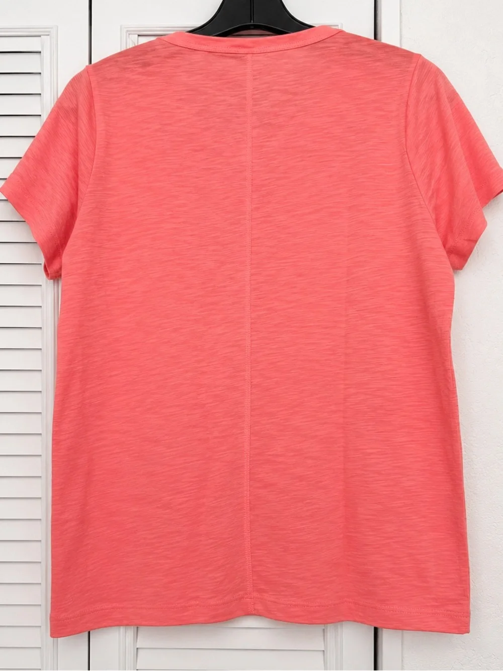 J. CREW Girlfriend crewneck tee peach colour 100% cotton Large NWT